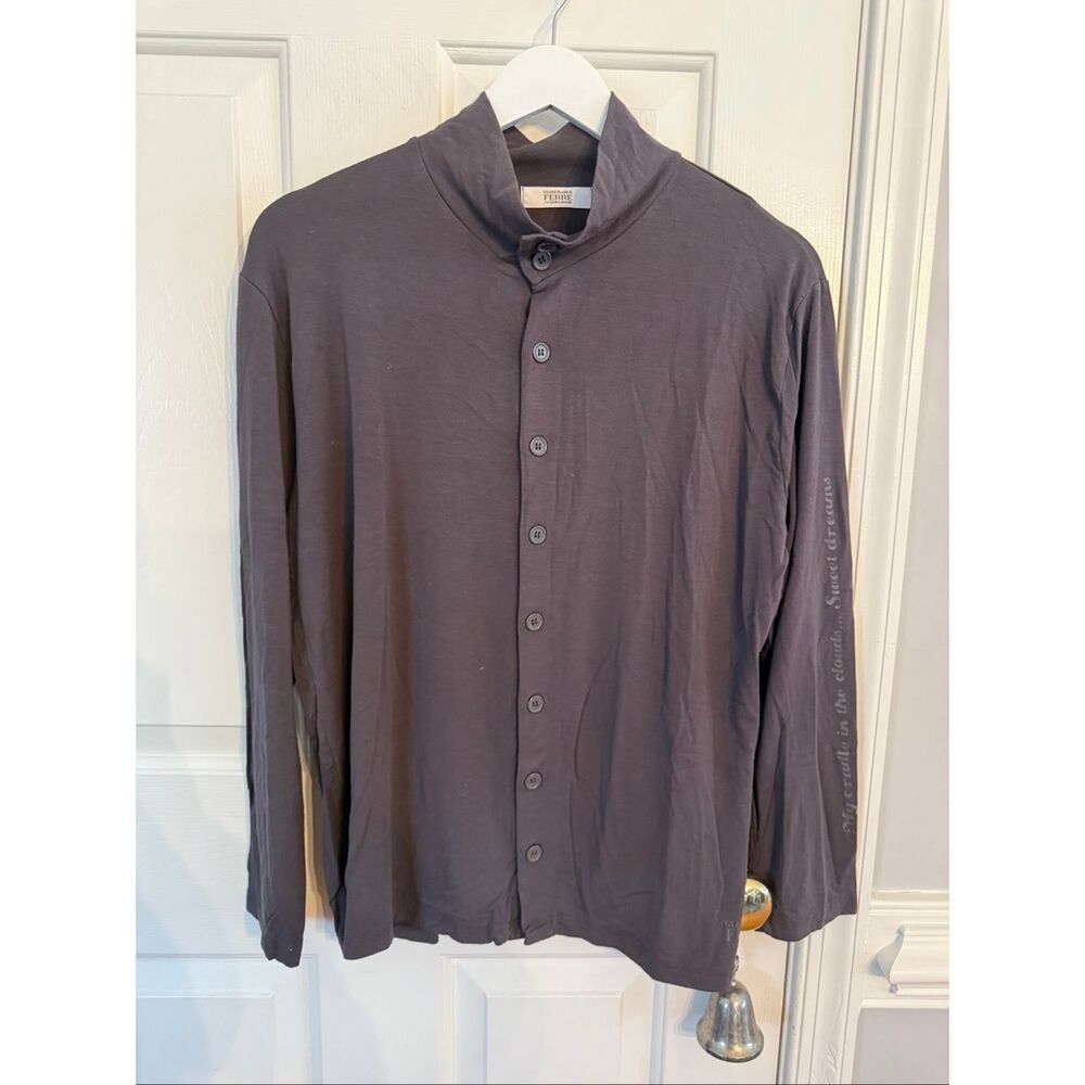 Gianfranco Ferre for Korean Air Luxury Lyocel High Neck Pajama Top sz XL EUC